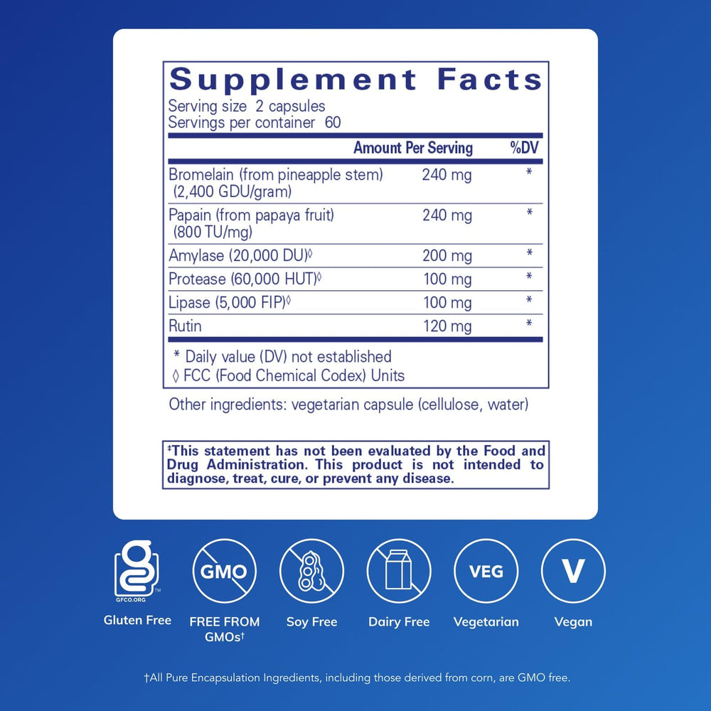 Front view of Pure Encapsulations A.I. Enzymes bottle