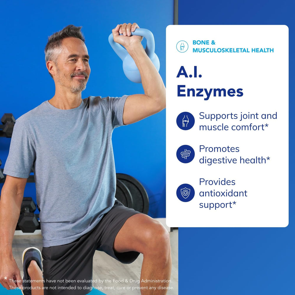 Close-up of A.I. Enzymes capsules