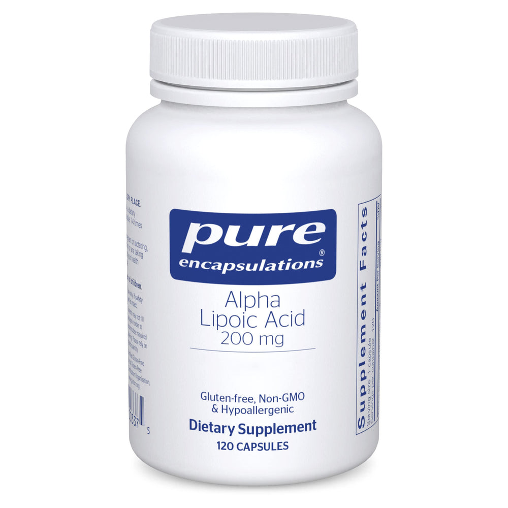 Pure Encapsulations Alpha Lipoic Acid 200 mg bottle, 120 capsules