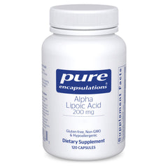 Pure Encapsulations Alpha Lipoic Acid 200 mg bottle, 120 capsules