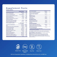 Pure Encapsulations Athletic Nutrients label closeup highlighting key ingredients for performance.