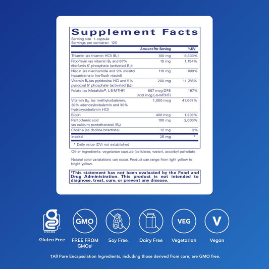 Pure Encapsulations B6 Complex bottle close-up label