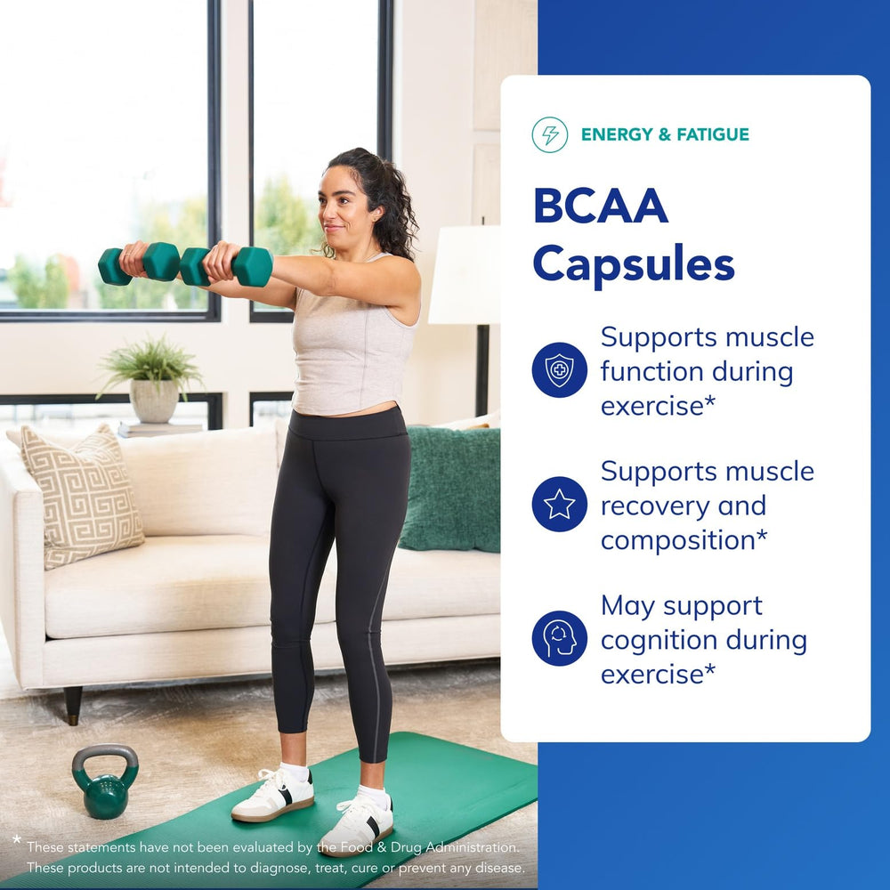 Ingredients panel for Pure Encapsulations BCAA Capsules