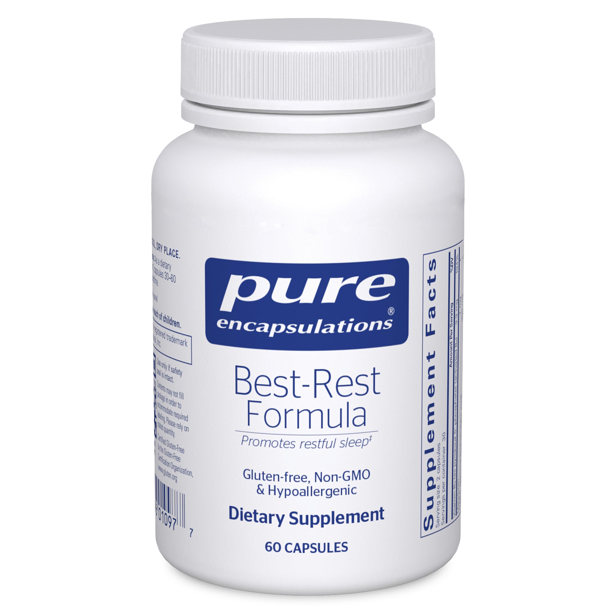 Bottle of Pure Encapsulations Best-Rest Formula with 60 capsules