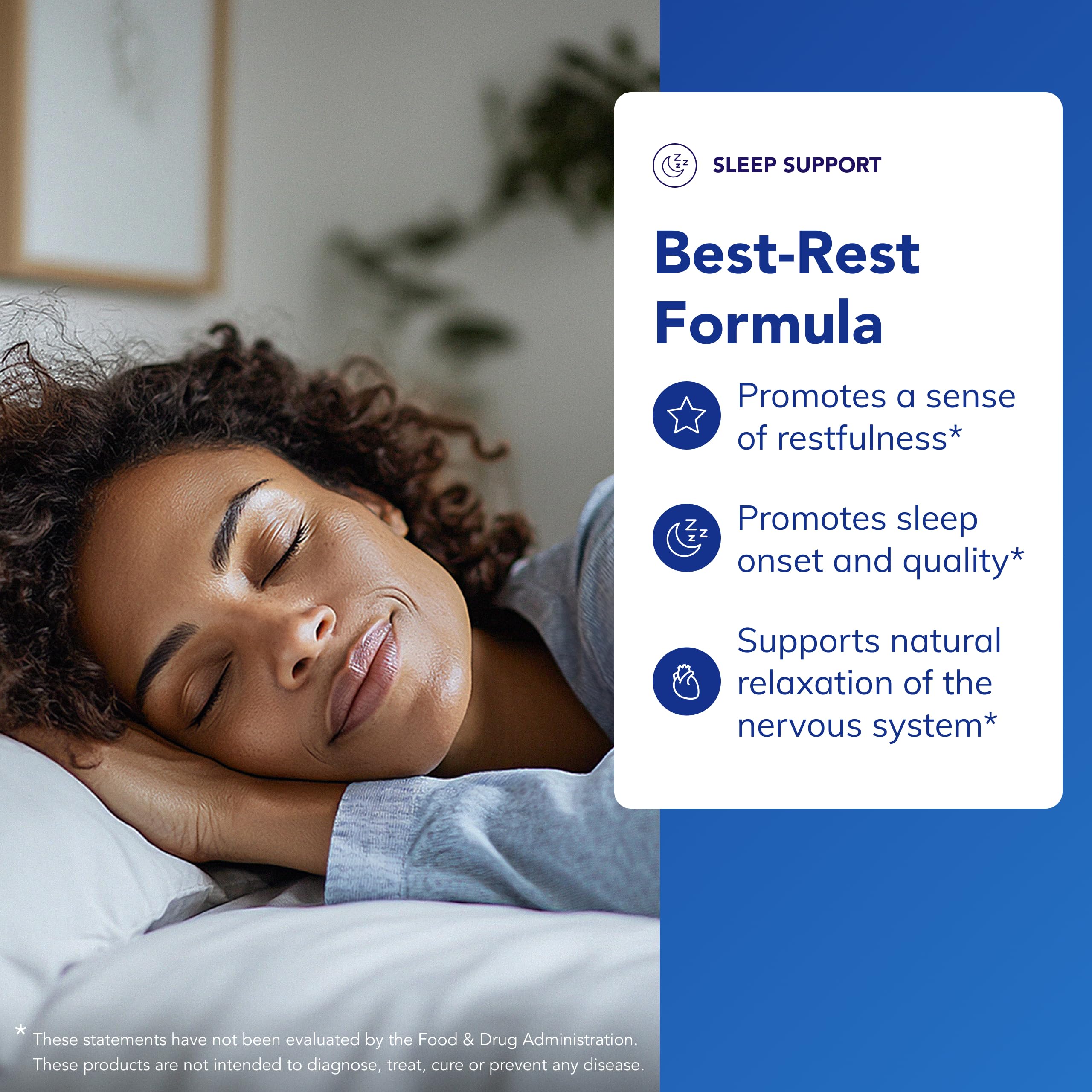 Herbal ingredients valerian and chamomile for sleep