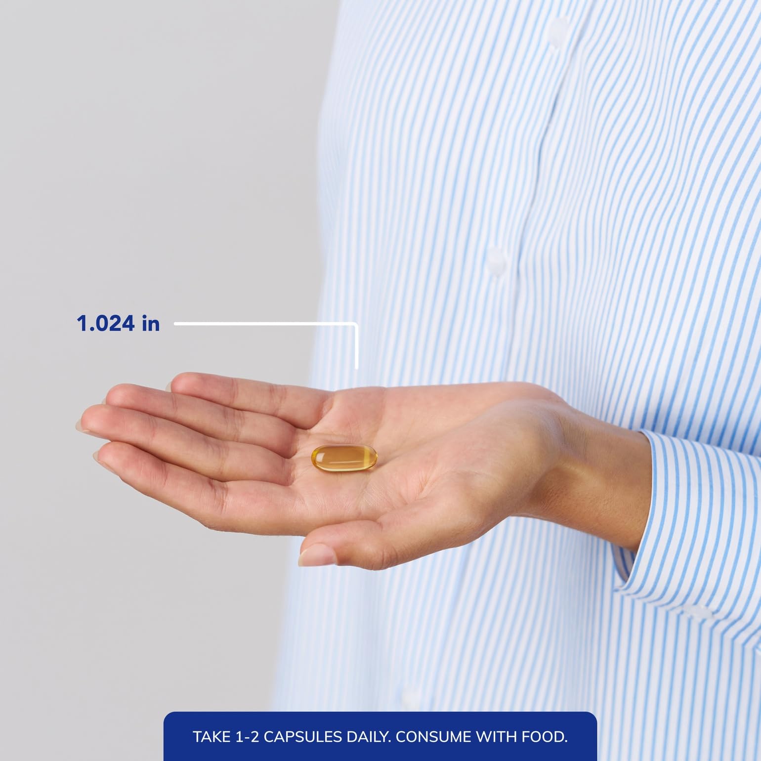Pure Encapsulations bottle resting on a kitchen counter for daily omega-3 routine.