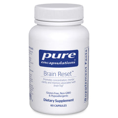 Pure Encapsulations Brain Reset bottle-front view supports focus and mental clarity