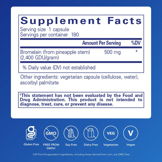 Bromelain proteolytic enzyme for digestion and joints