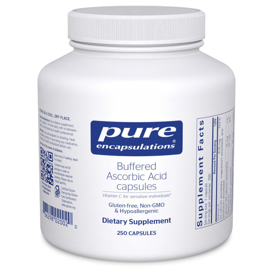 Bottle of Pure Encapsulations Buffered Ascorbic Acid Capsules