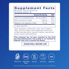 Cal/Mag/D Liquid bottle label showing key ingredients