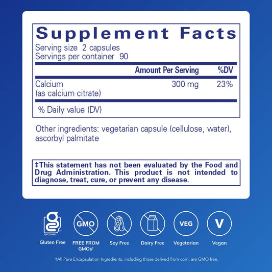 Calcium citrate supplement supporting teeth health