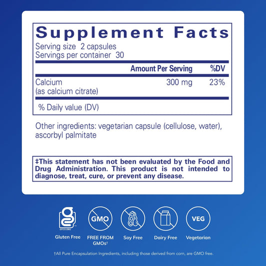Calcium Citrate bottle label