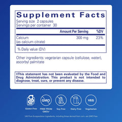 Calcium Citrate bottle label