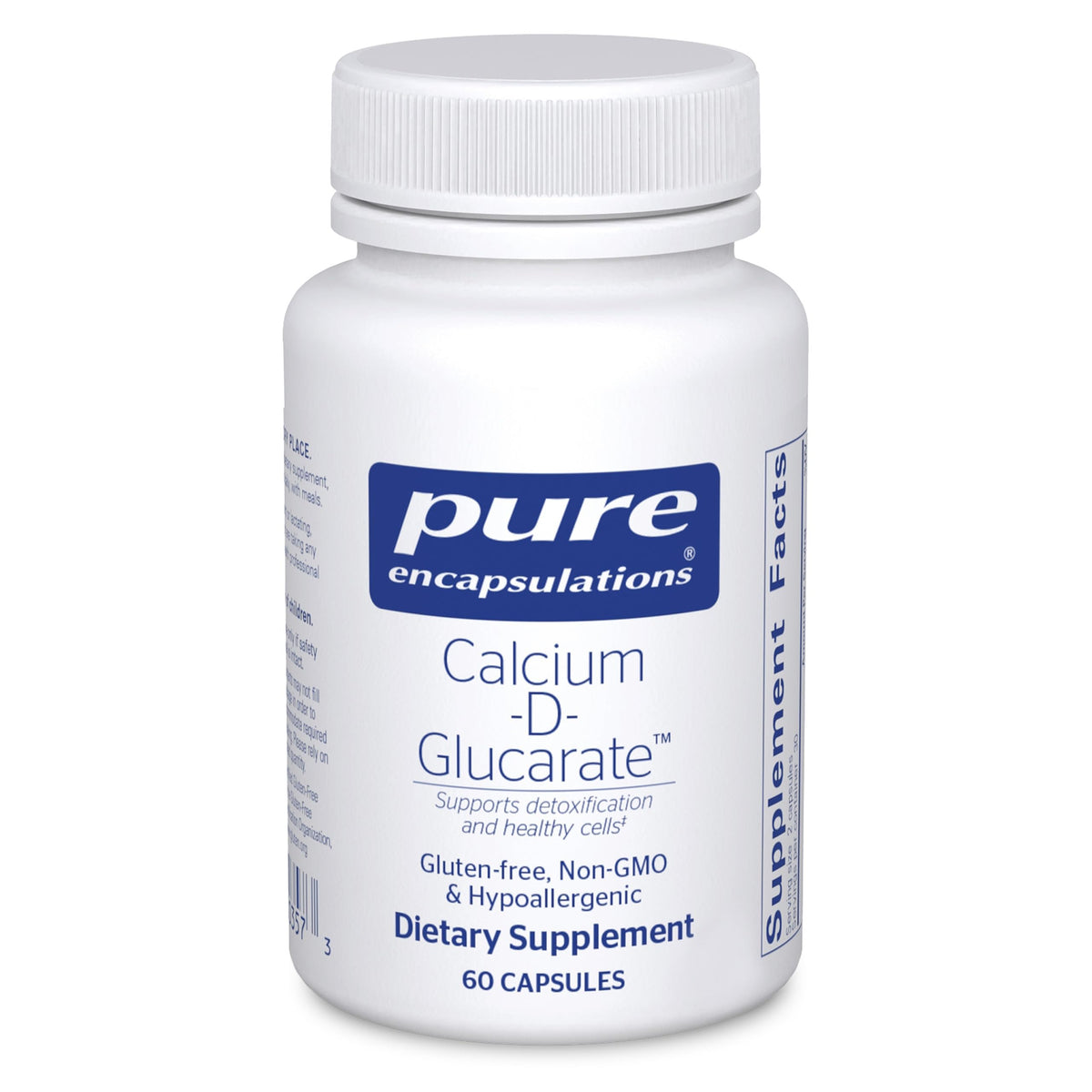 Bottle of Pure Encapsulations Calcium-D-Glucarate capsules