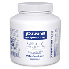 Front view of Pure Encapsulations Calcium with Vitamin D3 bottle