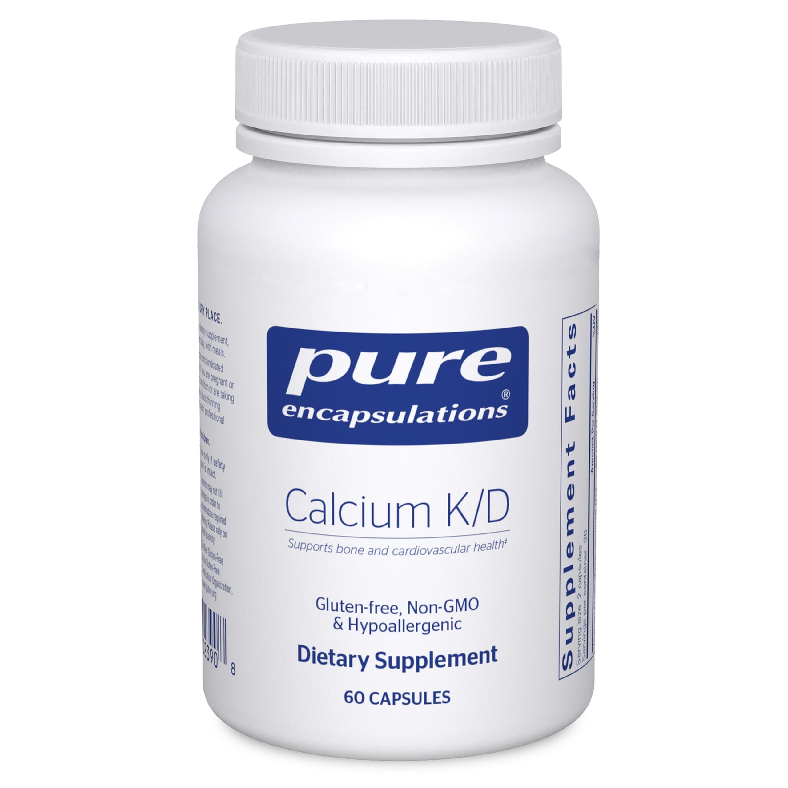 Pure Encapsulations Calcium K/D bottle and capsules