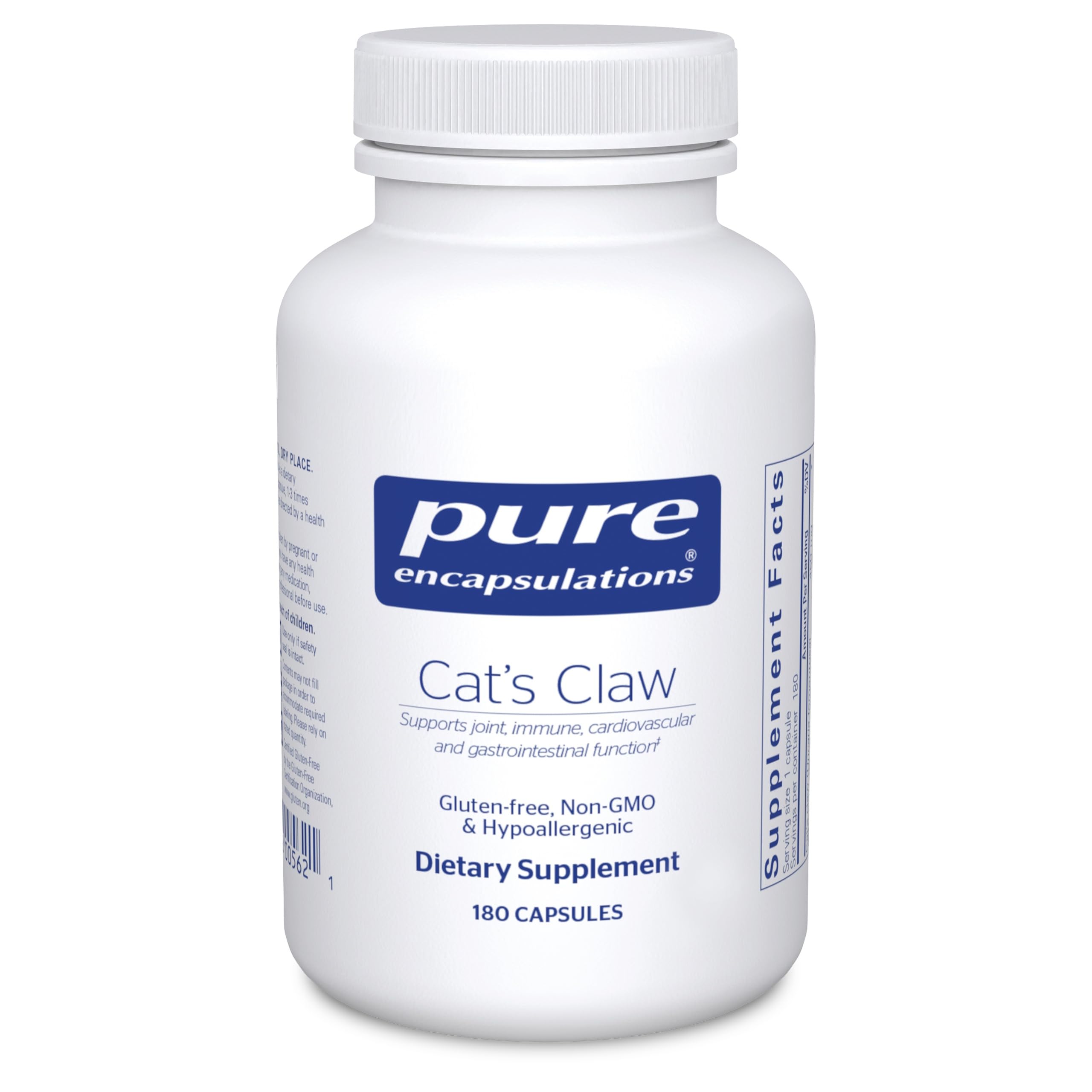 Front view of Pure Encapsulations Cat's Claw bottle
