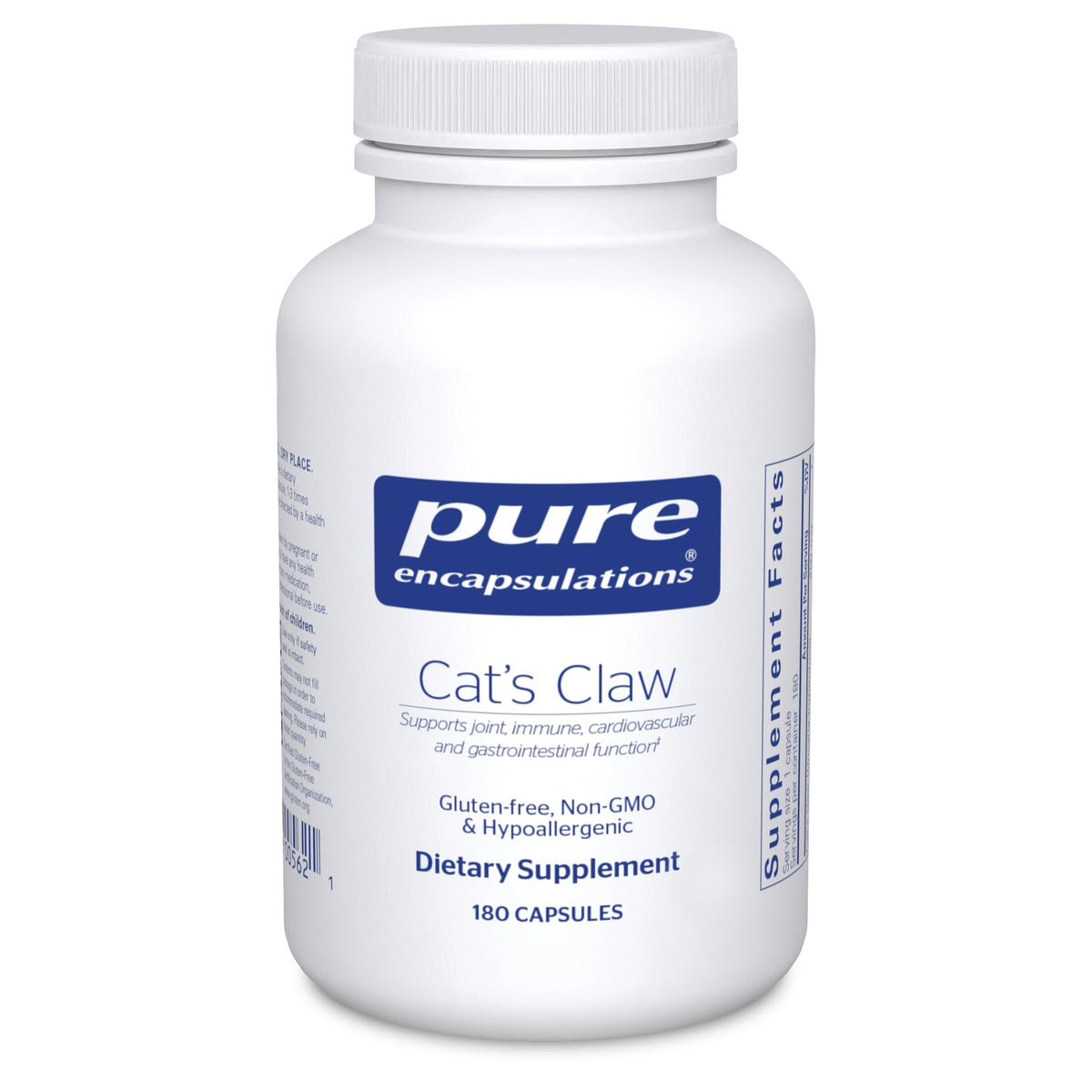 Front view of Pure Encapsulations Cat's Claw bottle