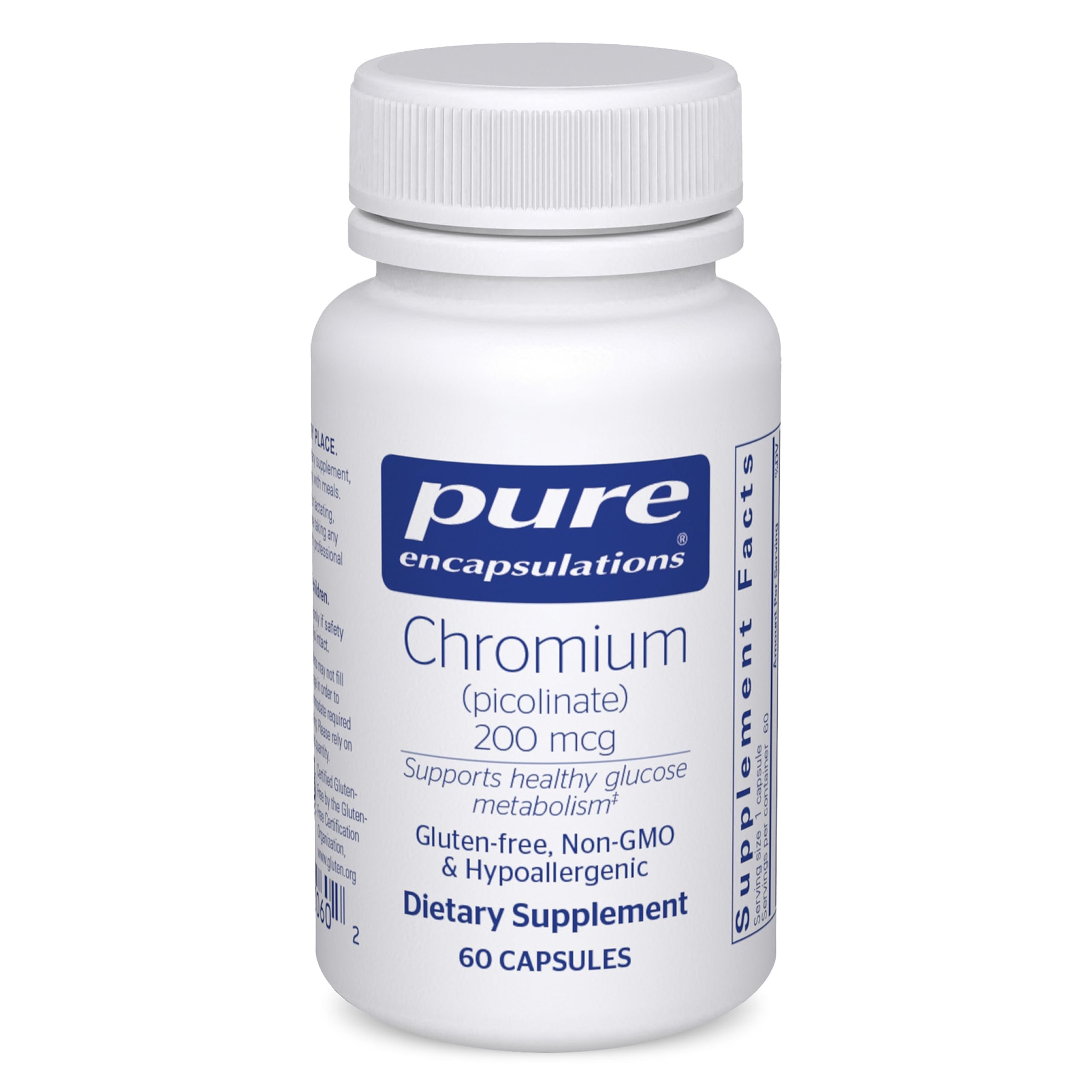 Pure Encapsulations Chromium Picolinate 200 mcg bottle front