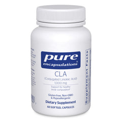 Pure Encapsulations CLA 1000 mg bottle and 60 softgel capsules