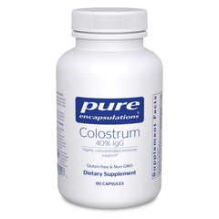 Pure Encapsulations Colostrum bottle for daily immune support.