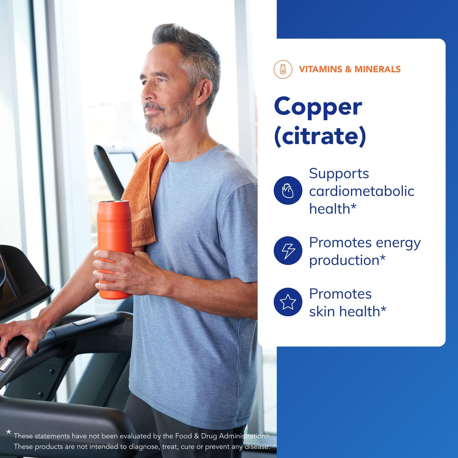 Outdoor lifestyle shot with Copper Citrate bottle