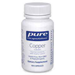 Pure Encapsulations Copper (Citrate) bottle with 60 capsules