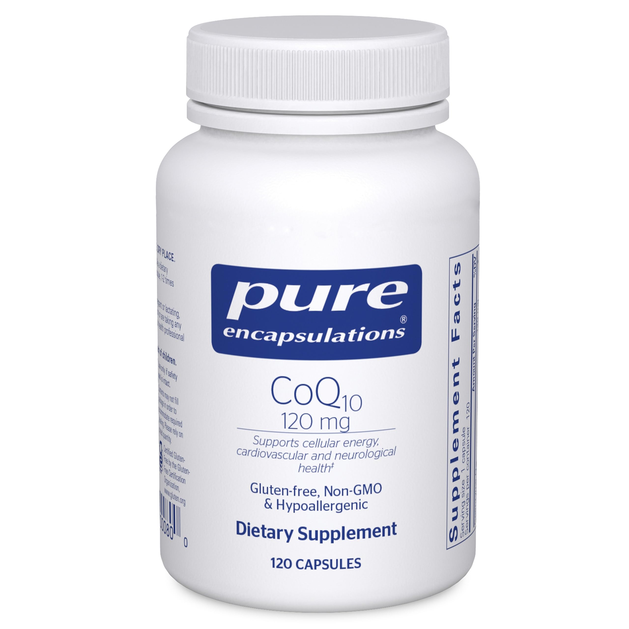 Pure Encapsulations CoQ10 120 mg bottle (hero image)