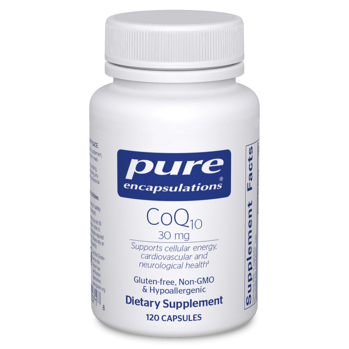 Hero image: Pure Encapsulations CoQ10 30 mg bottle with 120 capsules
