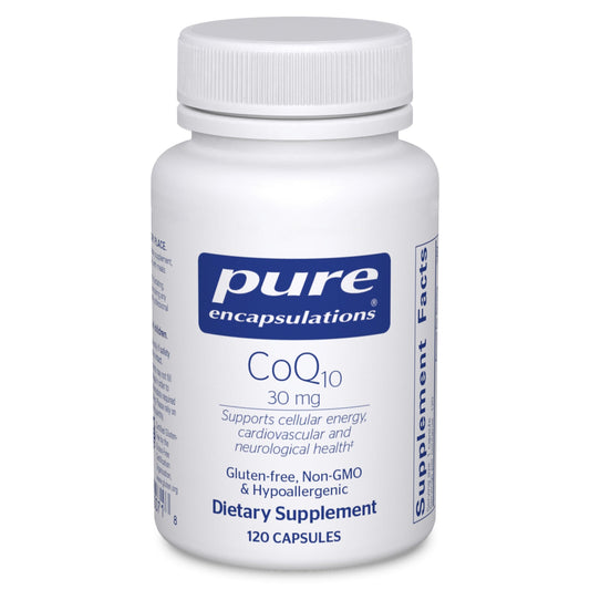 Hero image: Pure Encapsulations CoQ10 30 mg bottle with 120 capsules