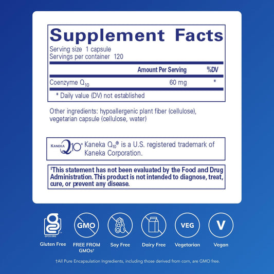 CoQ10 60 mg bottle label close-up