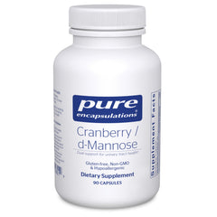 Pure Encapsulations Cranberry D-Mannose 90 capsules bottle and label.