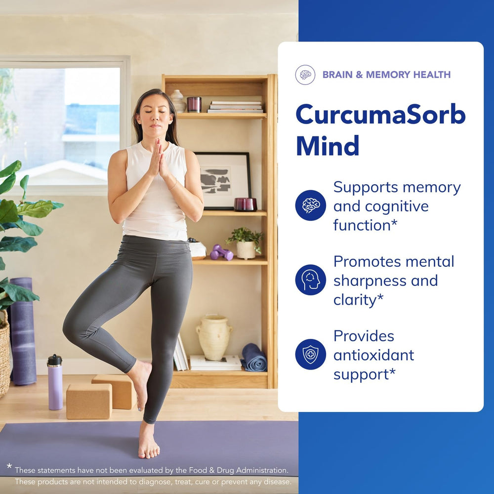 CurcumaSorb Mind label detail showing clean ingredient promise