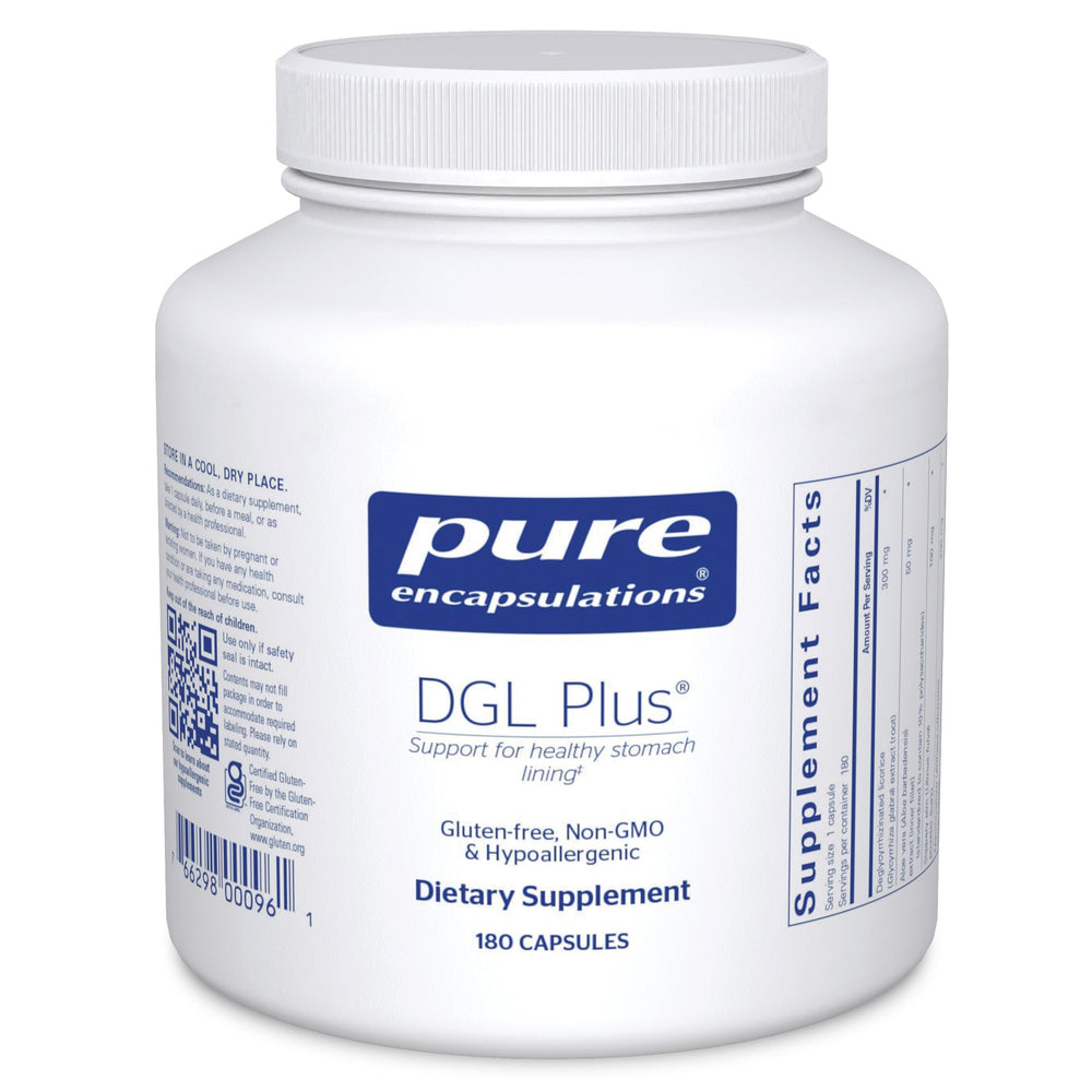 Pure Encapsulations DGL Plus bottle – 180 capsules