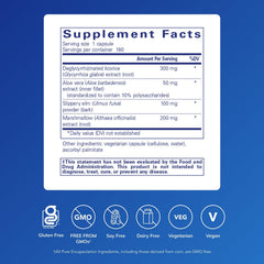 DGL Plus ingredients: DGL, aloe vera, marshmallow root, and slippery elm bark