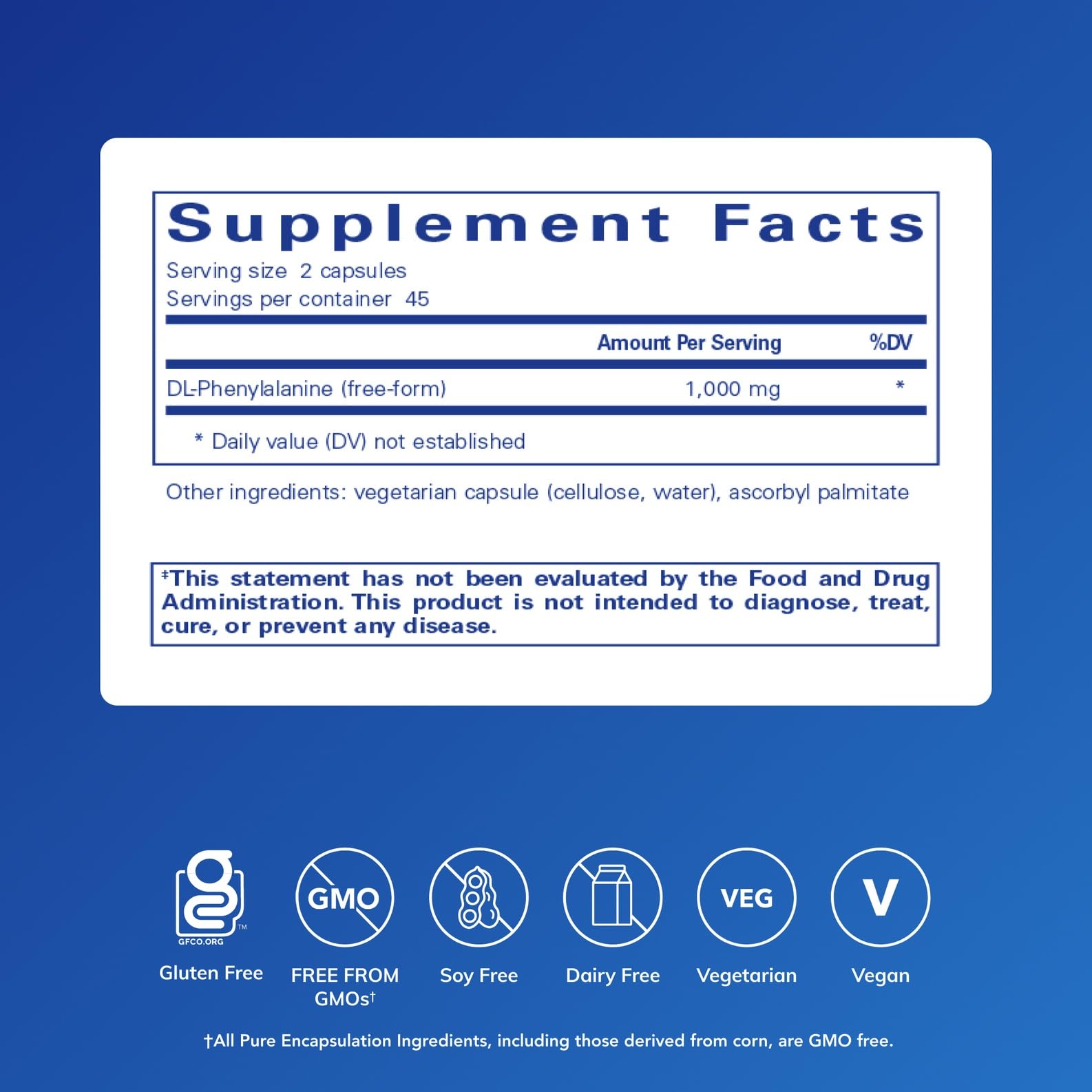 DL-Phenylalanine bottle label close-up
