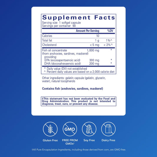 EPA/DHA Essentials bottle label close-up