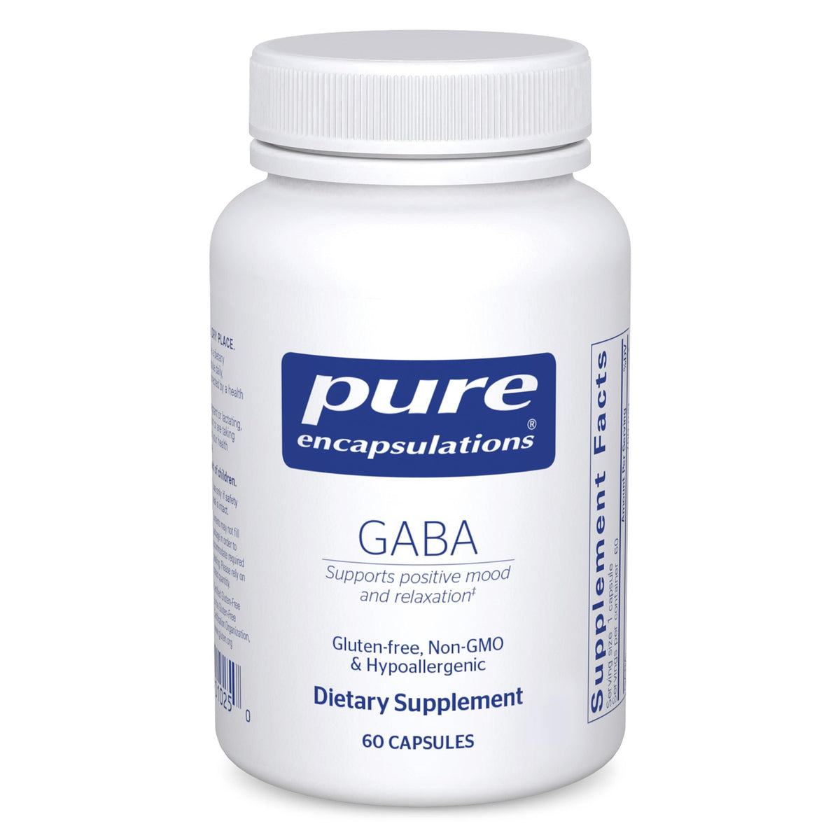Pure Encapsulations GABA 60 capsules bottle front