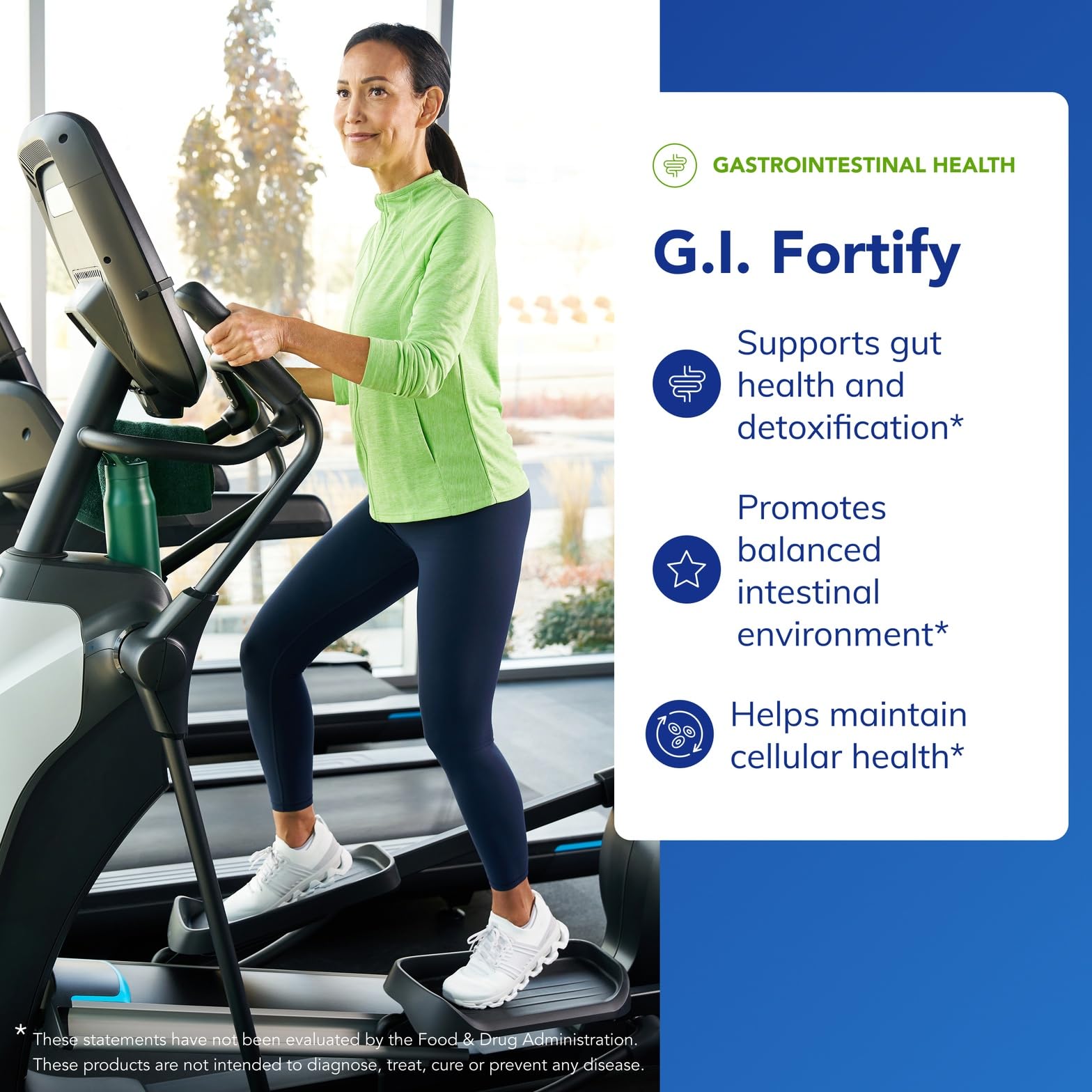 Pure Encapsulations G.I. Fortify powder jar close-up reveals textured mix for gut health.