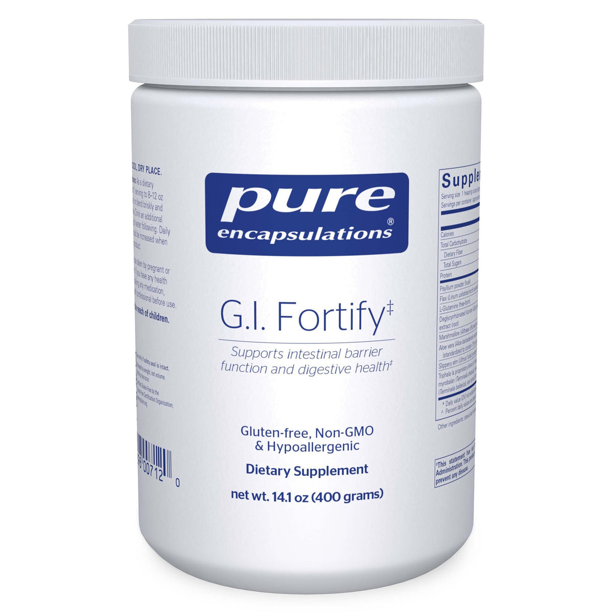 Pure Encapsulations GI Fortify bottle with slippery elm bark 14 oz