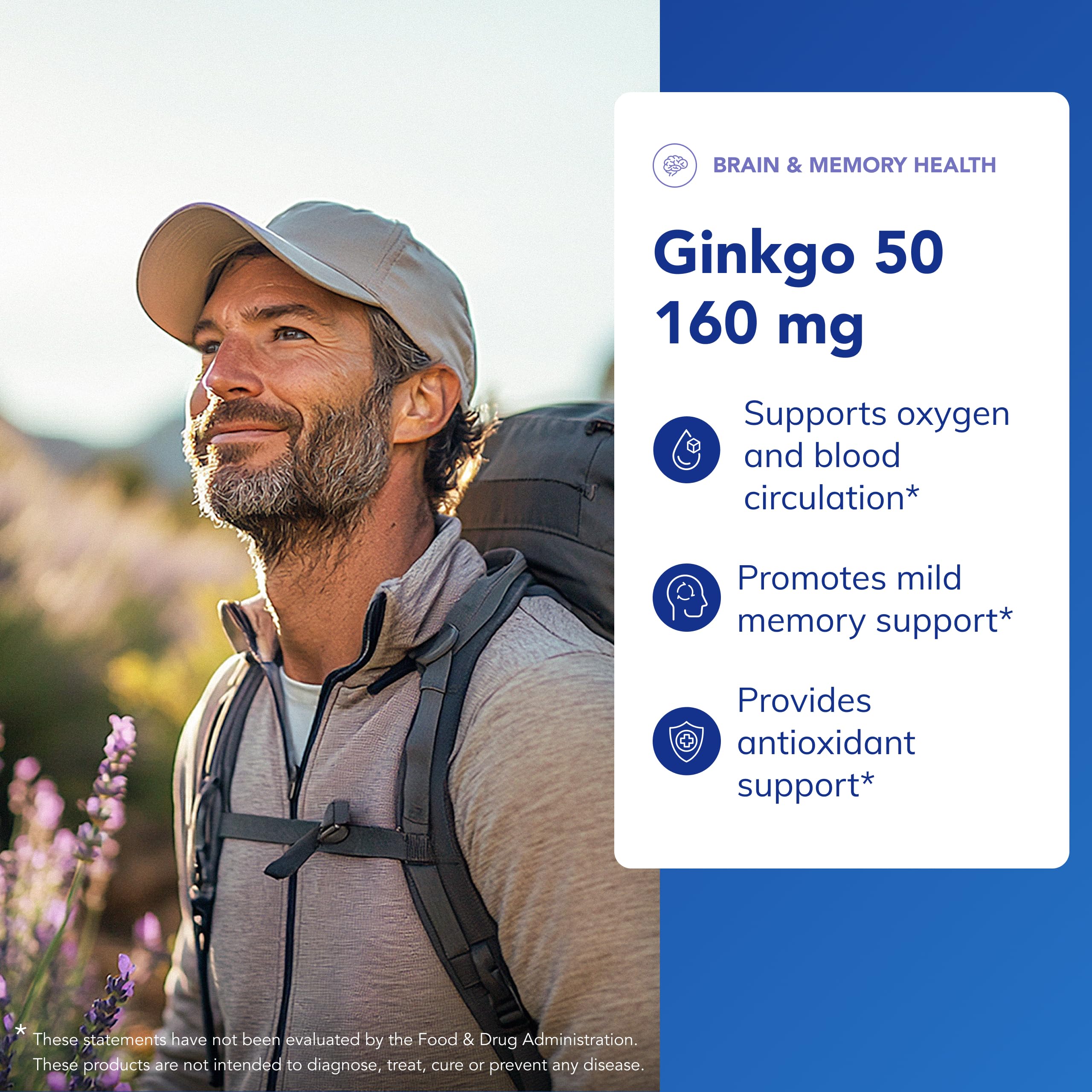 Ginkgo Biloba supplement bottle showing 120 capsules