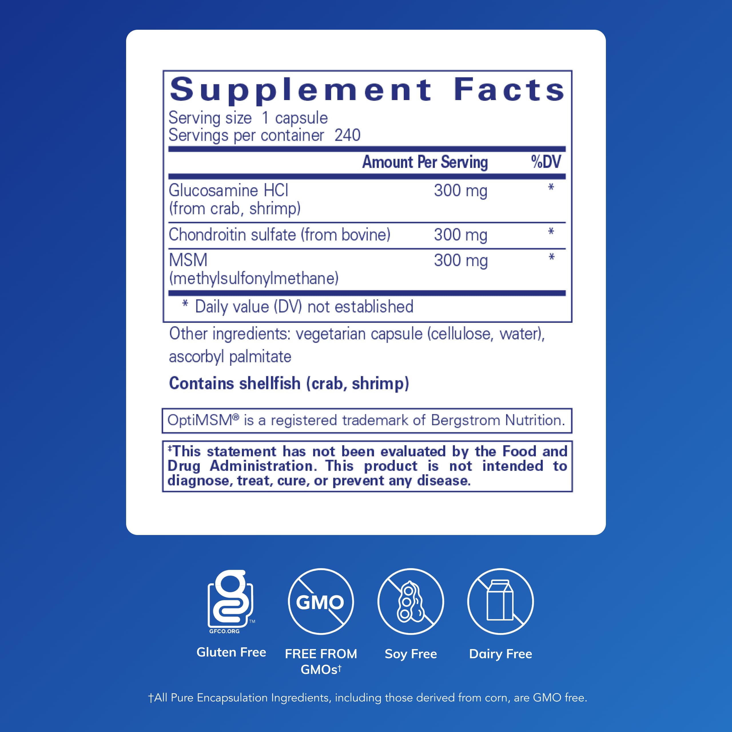 Close-up of Pure Encapsulations bottle label