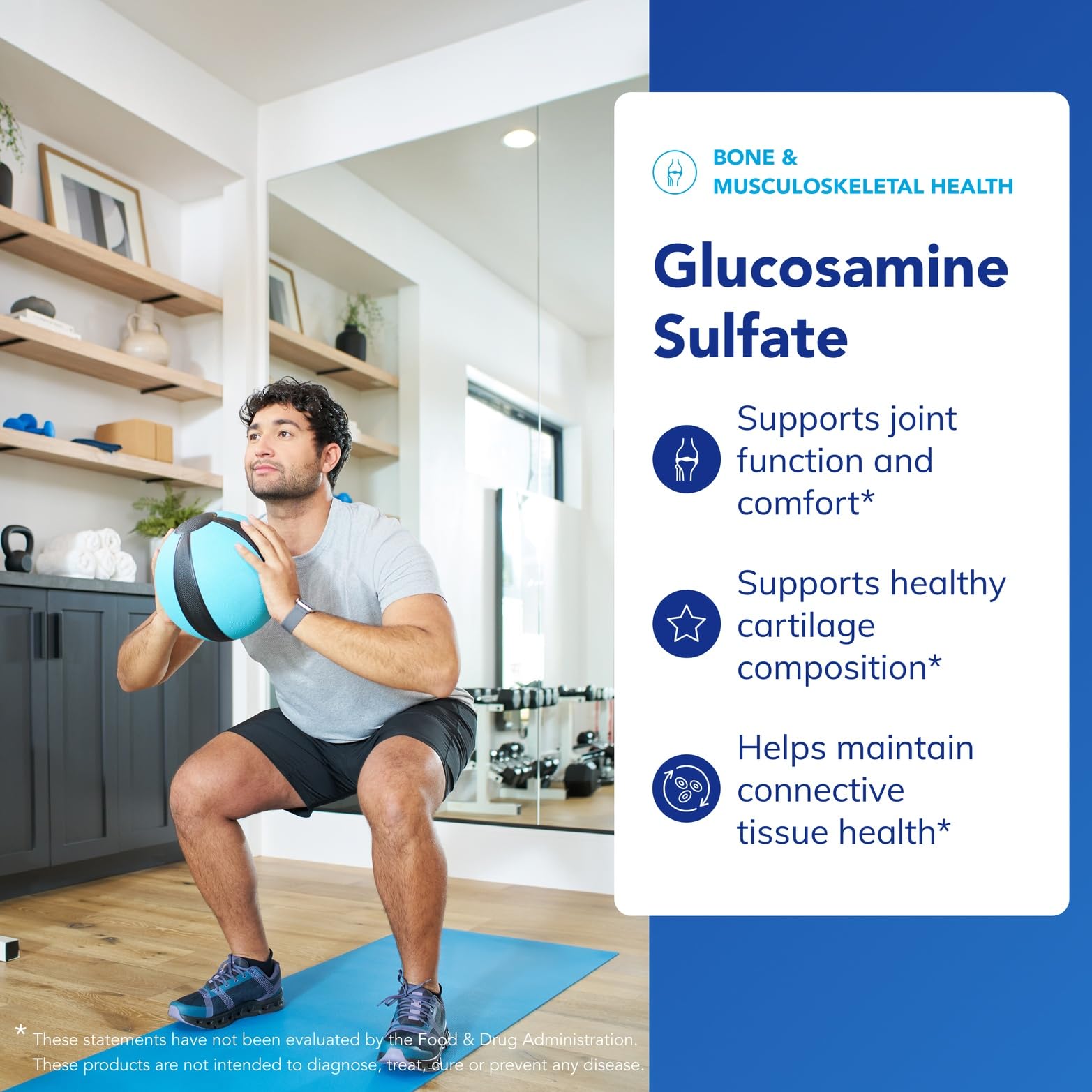Pure Encapsulations Glucosamine sulfate 1000 mg capsules pouring for daily usage.