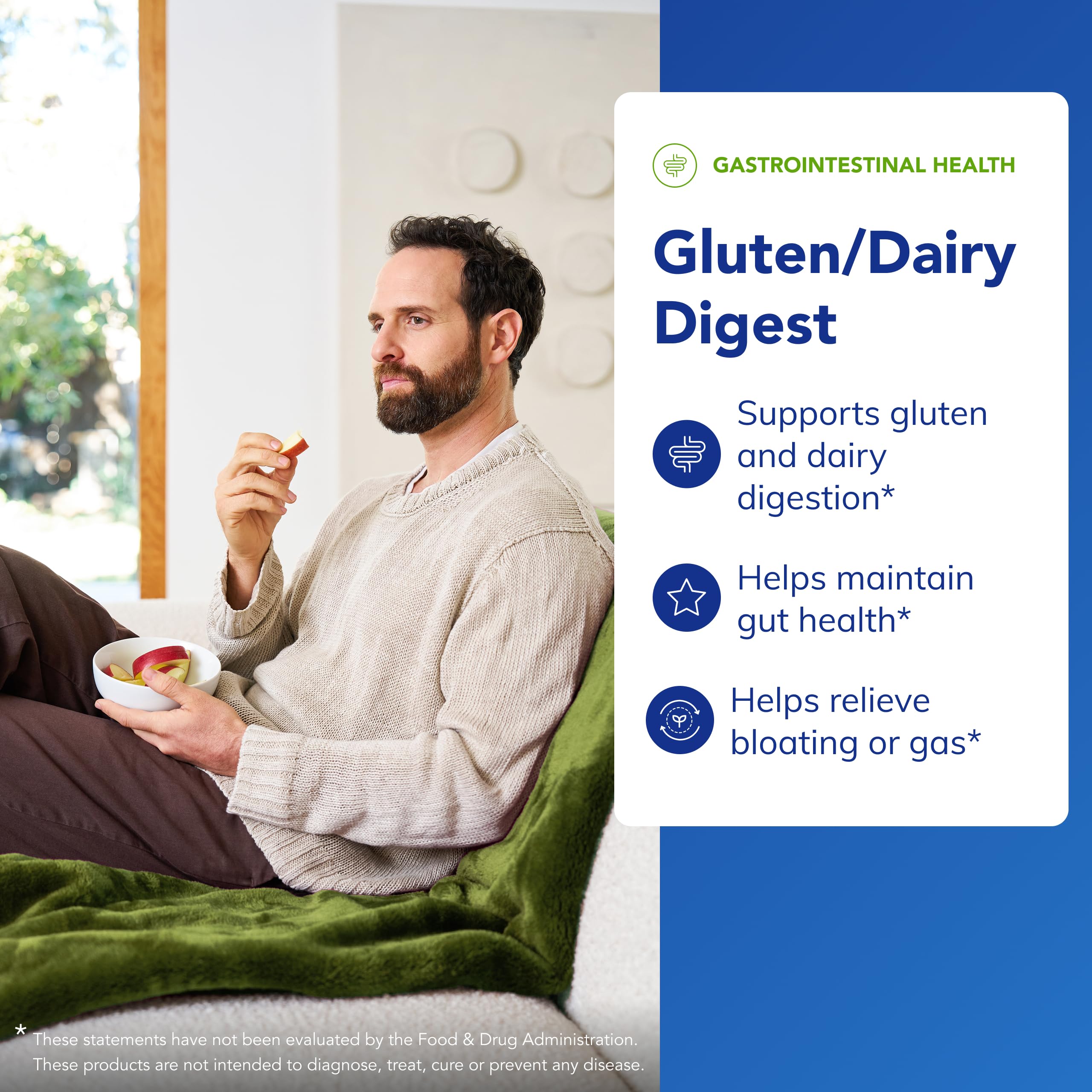 Pure Encapsulations Gluten/Dairy Digest label emphasizing purity and allergen-free formula.