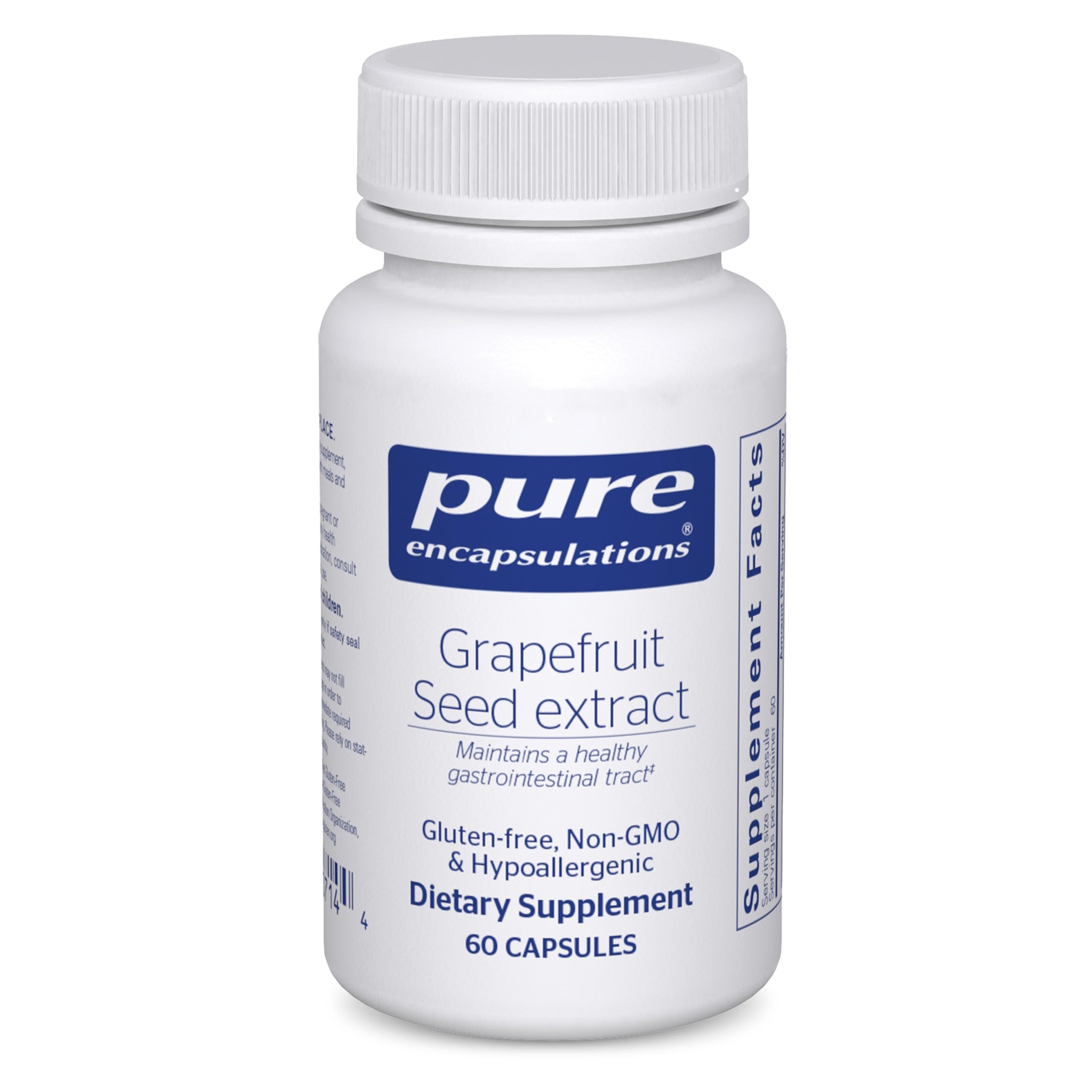 Bottle of Pure Encapsulations Grapefruit Seed Extract with 60 capsules