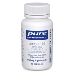 Pure Encapsulations Green Tea Extract (Decaffeinated) bottle label