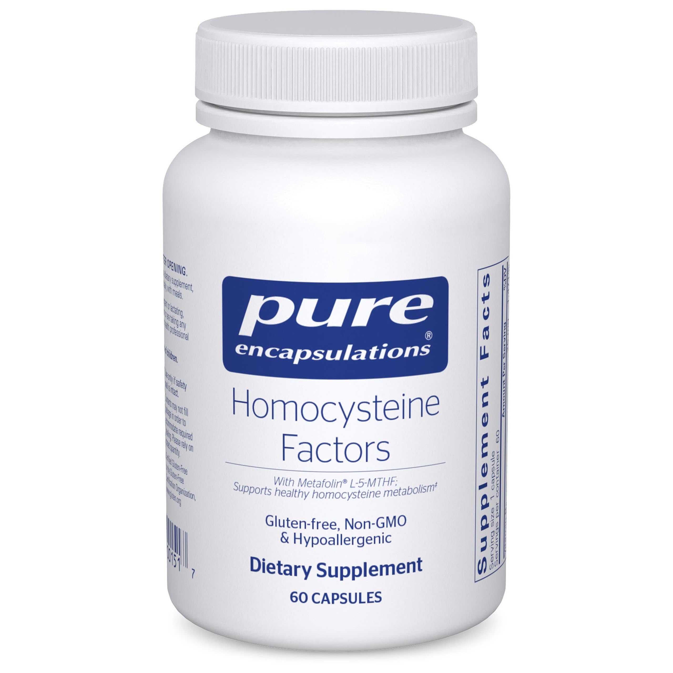 Pure Encapsulations Homocysteine Factors bottle, 60 capsules