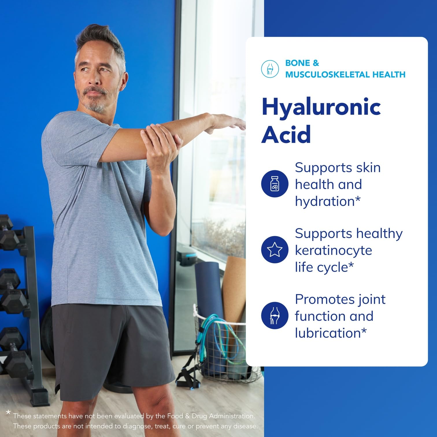 Pure Encapsulations Hyaluronic Acid absorption icon highlights low-molecular-weight absorption.