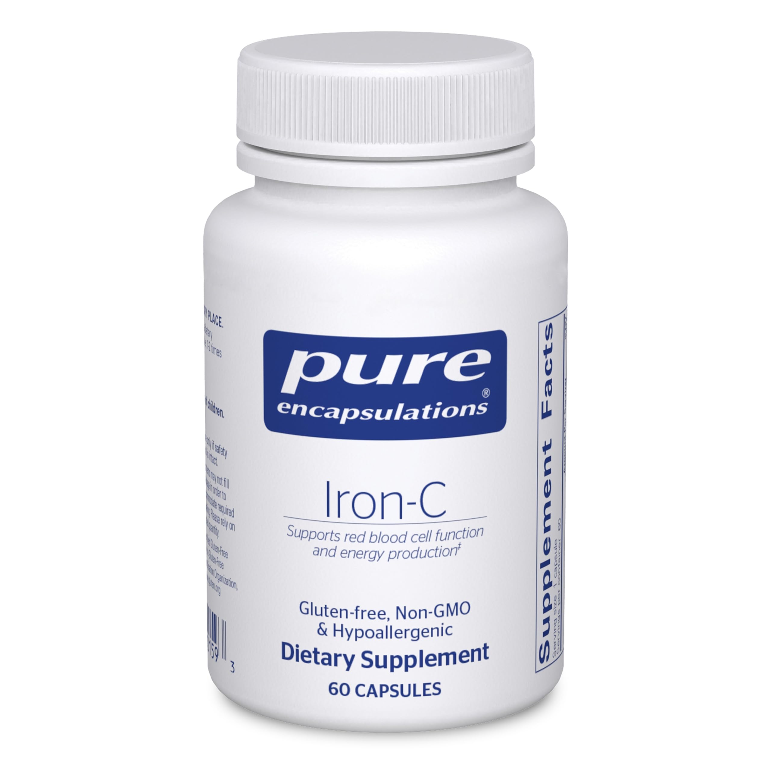 Pure Encapsulations Iron-C bottle front label