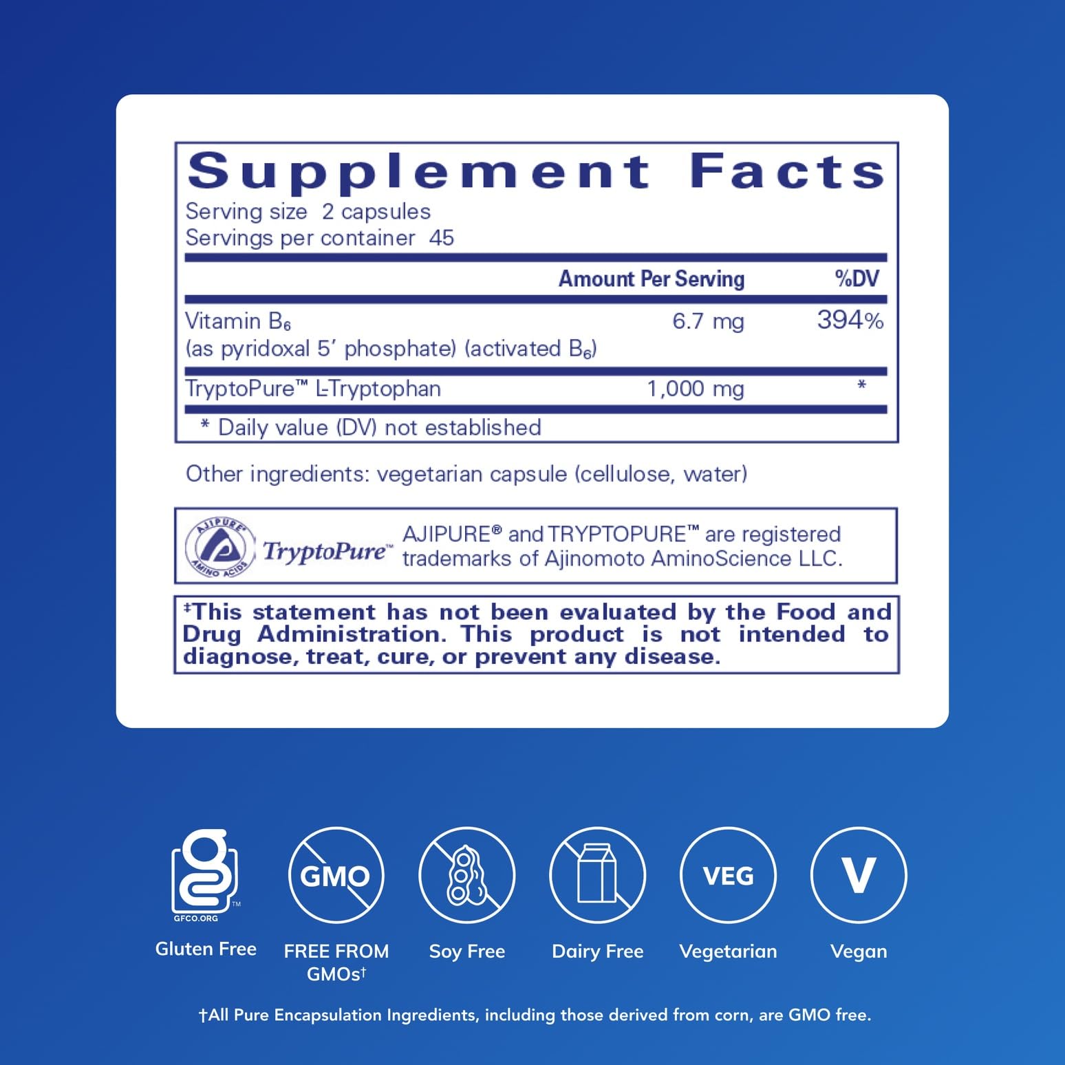 L-Tryptophan capsules close-up